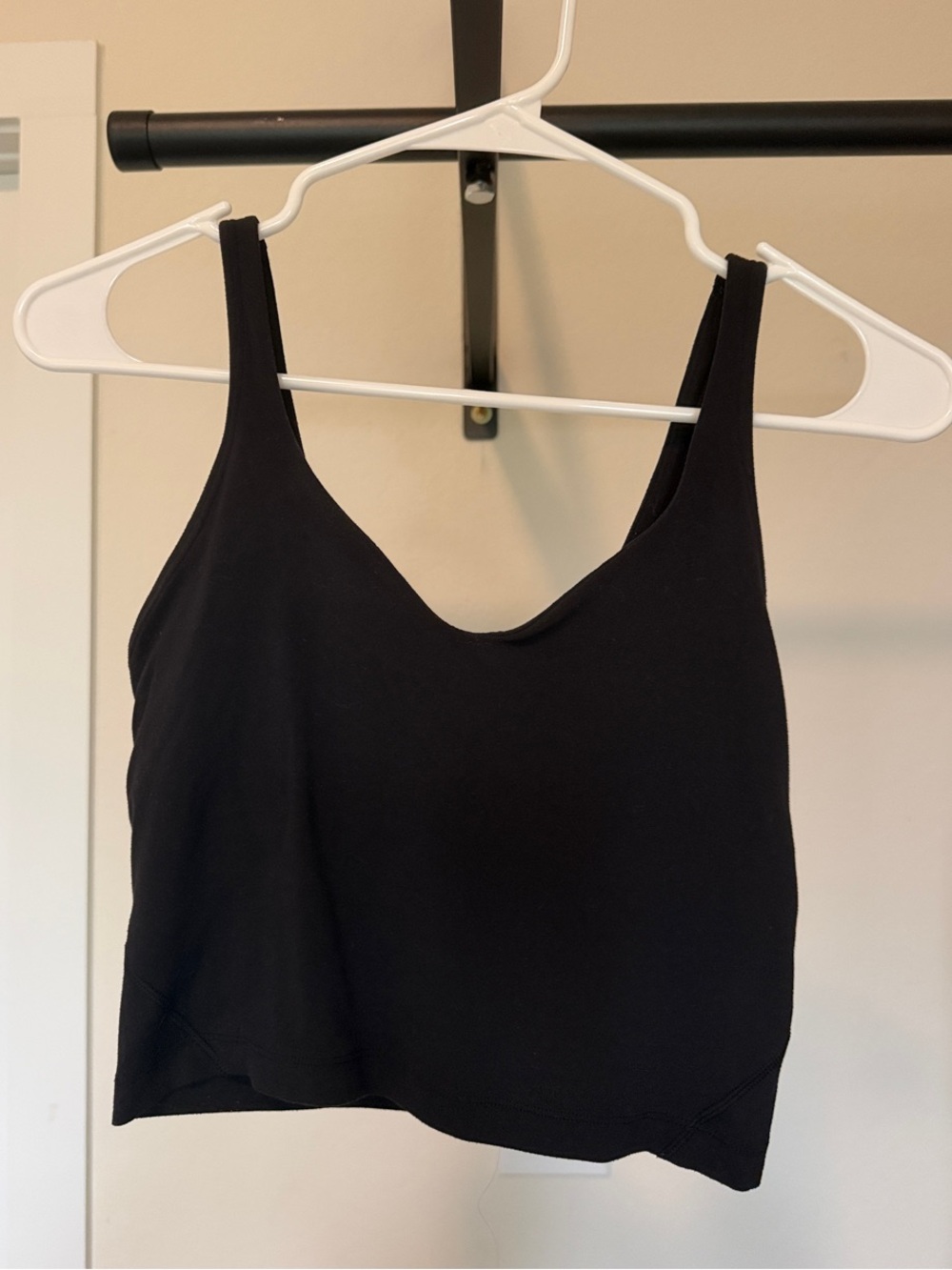 lululemon athletica Black Cropped Tank Top